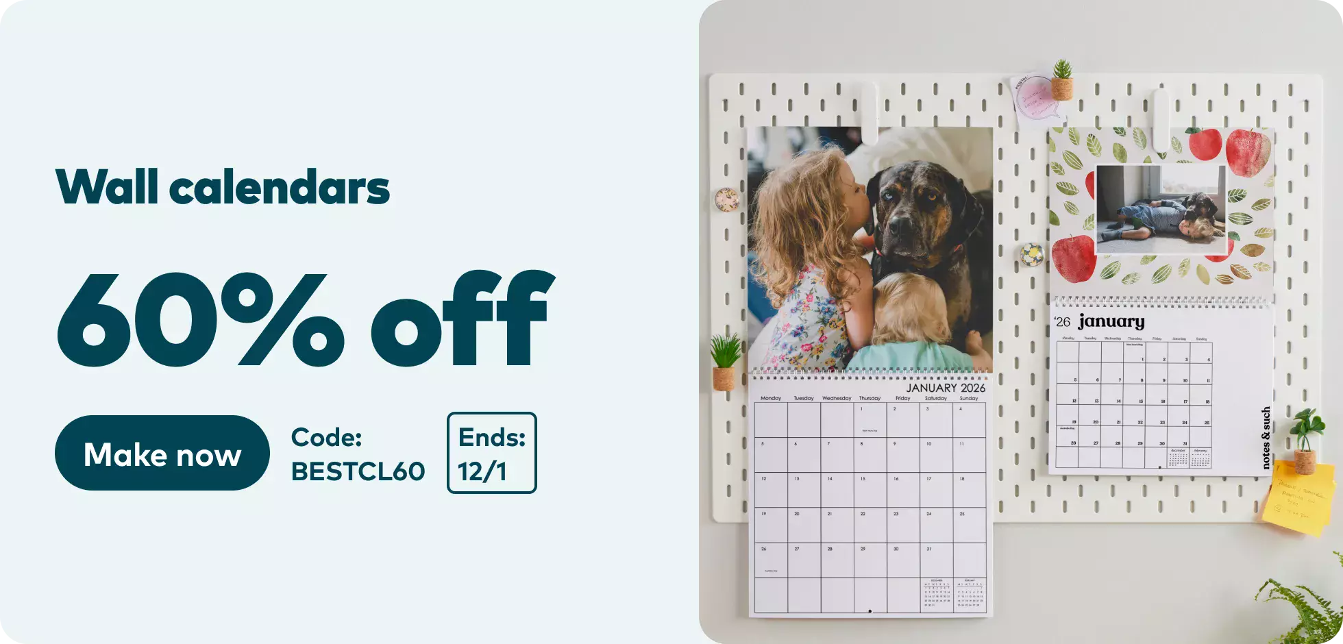 60% off Wall Calendars. Code BESTCL60