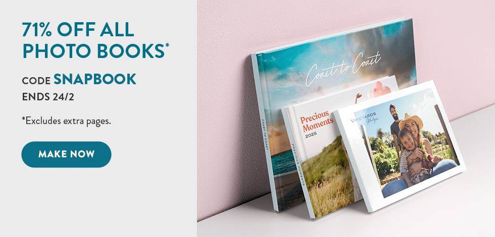 71% off all Photo Books*