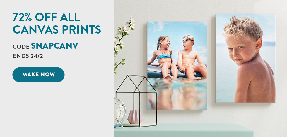 72% off all Canvas Prints