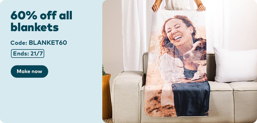 60% off all Blankets