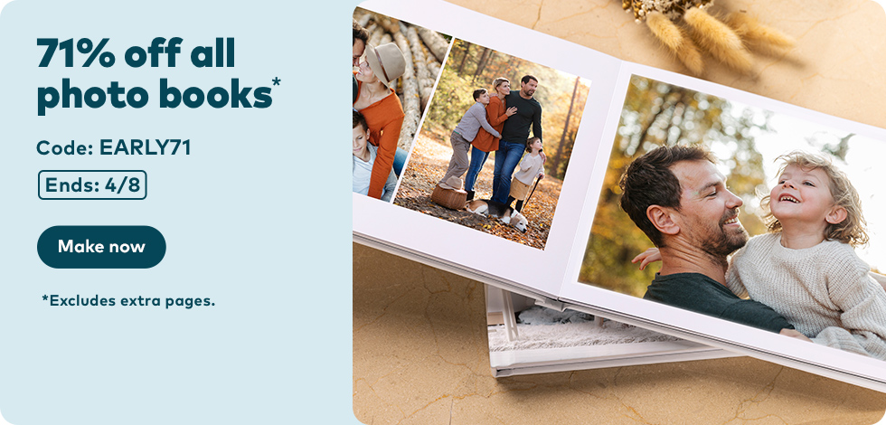 71% off all Photo Books*