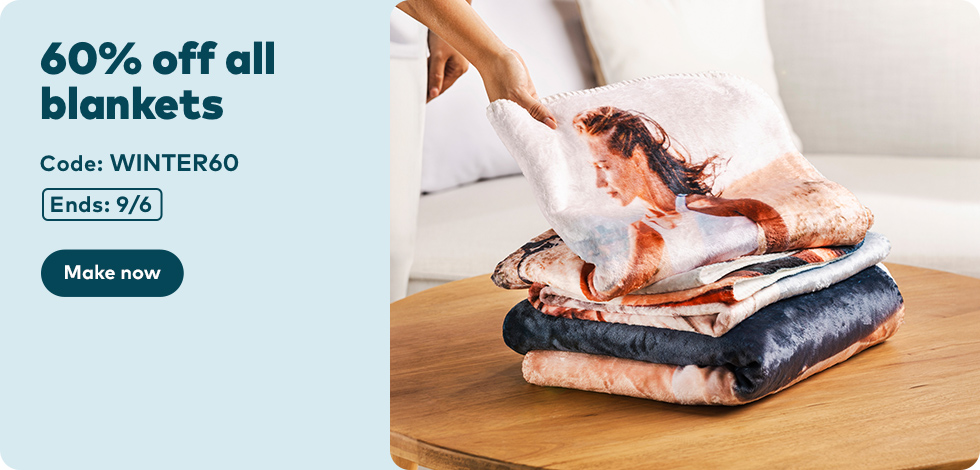 60% off all Blankets