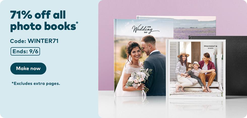 71% off all Photo Books*