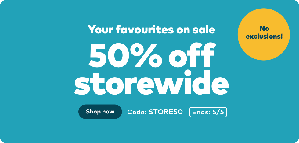 50% off storewide
