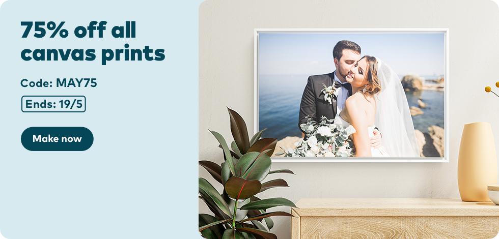 75% off all Canvas Prints