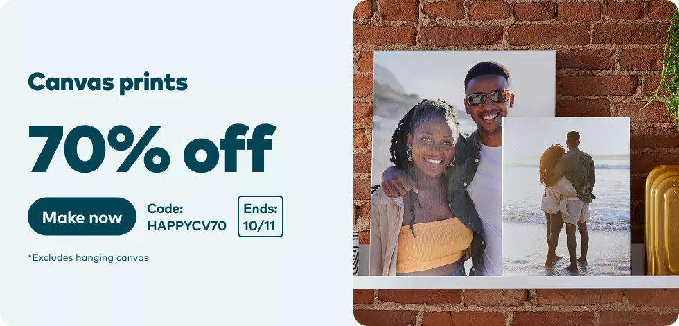 70% off all Canvas Prints