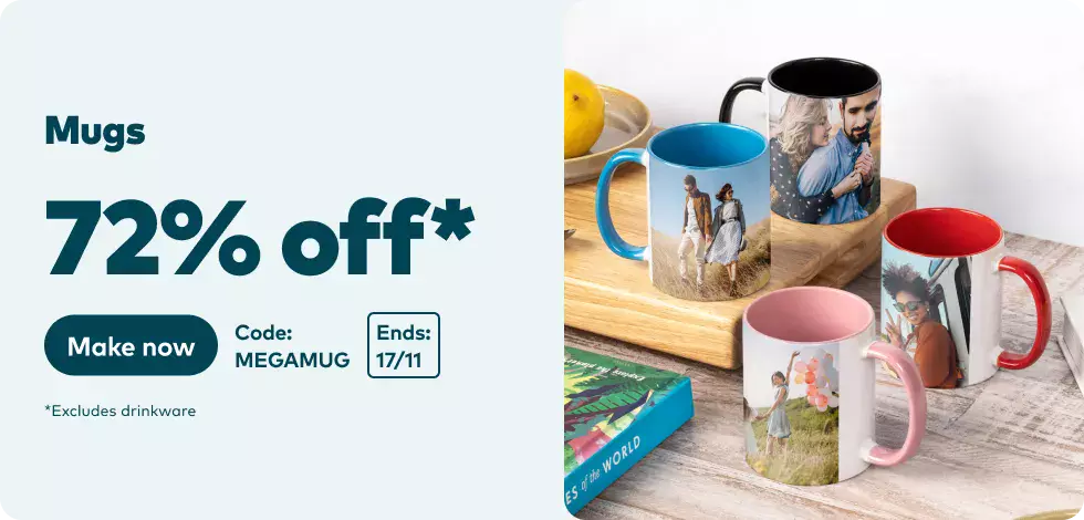 72% off all Mugs*