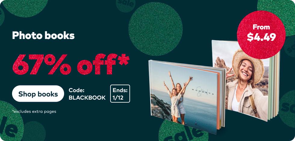 67% off all Photo Books*
