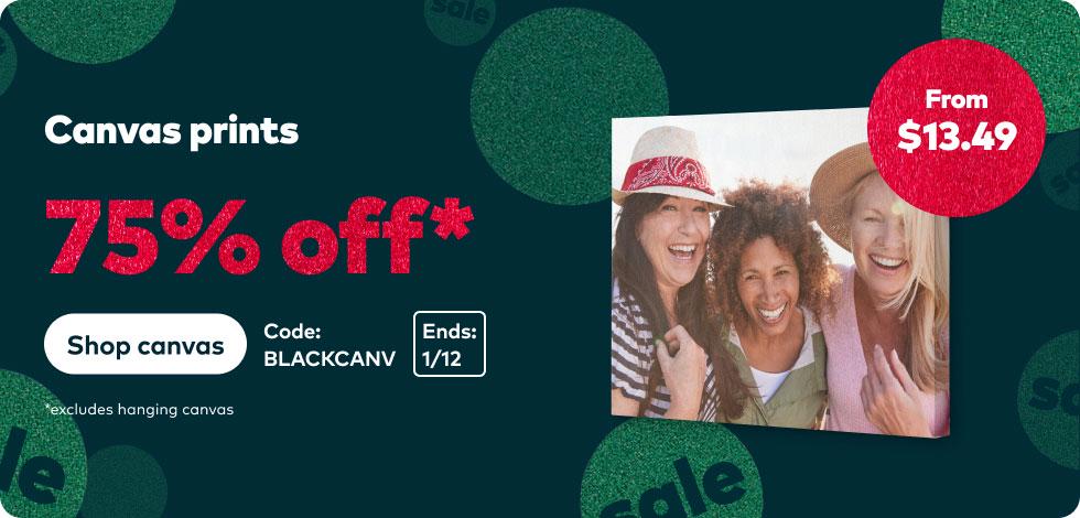 75% off Canvas Prints