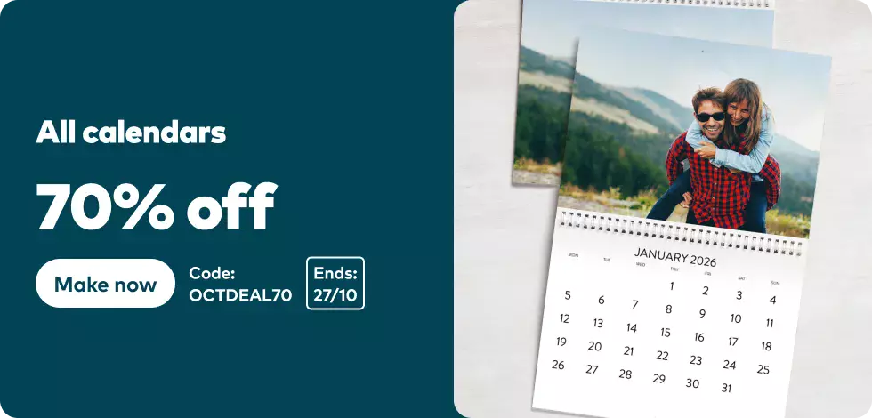 70% off all Calendars