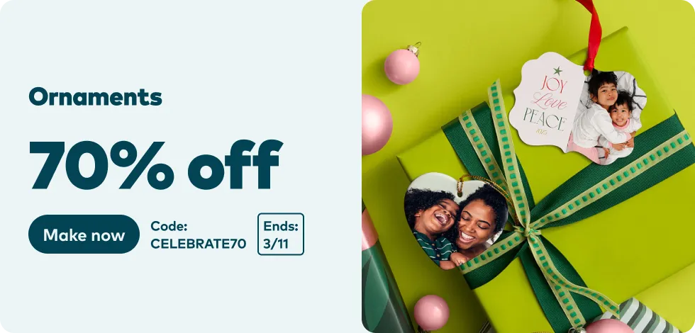 70% off all Ornaments