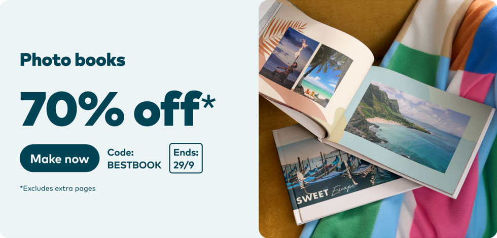 70% off all Photo Books*