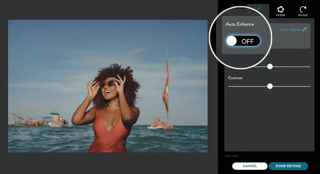 Auto-enhance your photos.