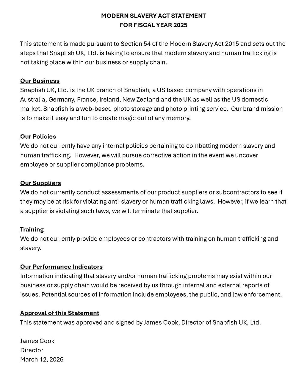 IMAGE OF MODERN SLAVERY STATEMENT