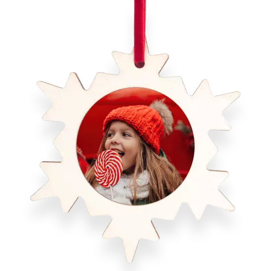 Wood snowflake ornament