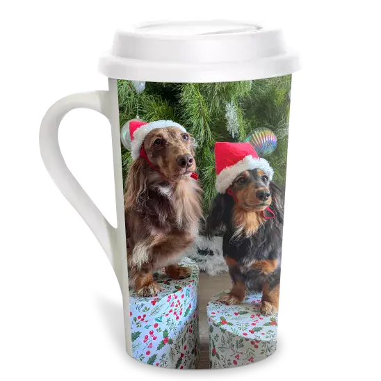 Grande coffee mug with lid 16oz.