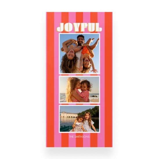 10x20cm card - Merry Bright & Joyful