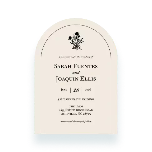 Arched Bouquet Invitation