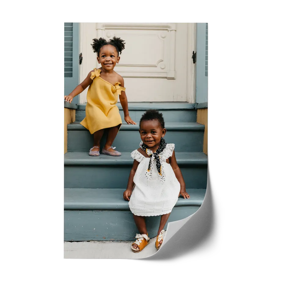 Reusable sticker retro prints, portrait