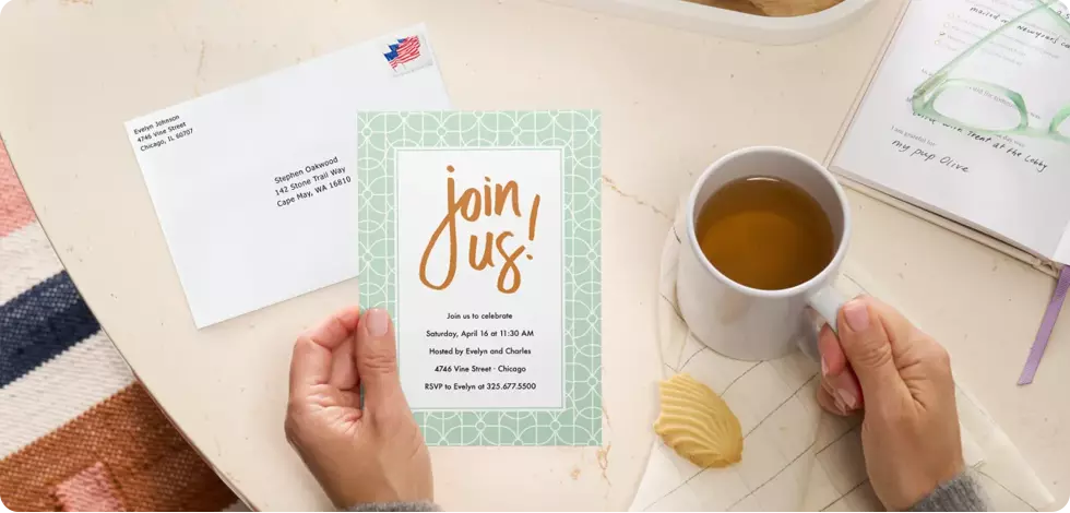 Mail for me cards in a basket