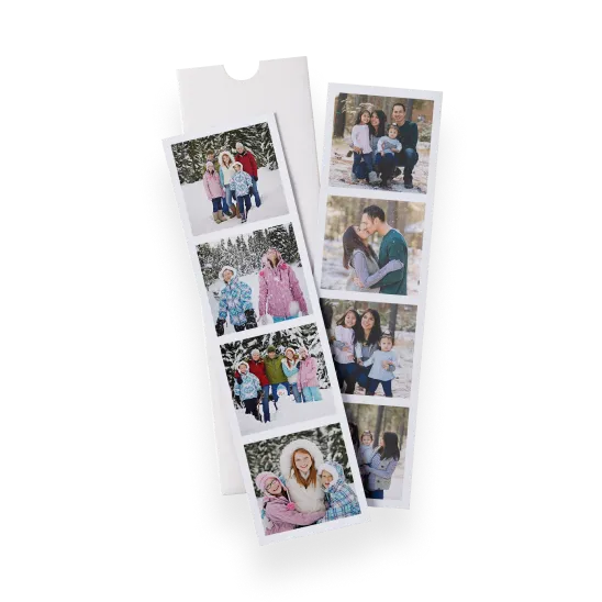Magnetic photo booth prints