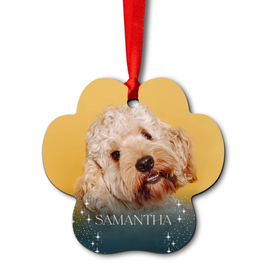 Paw print ornament