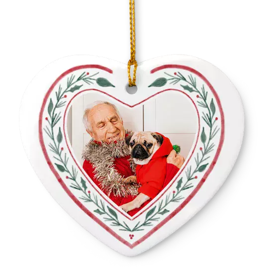 Porcelain heart ornament