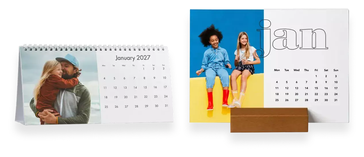 Desk and woodblock calendars