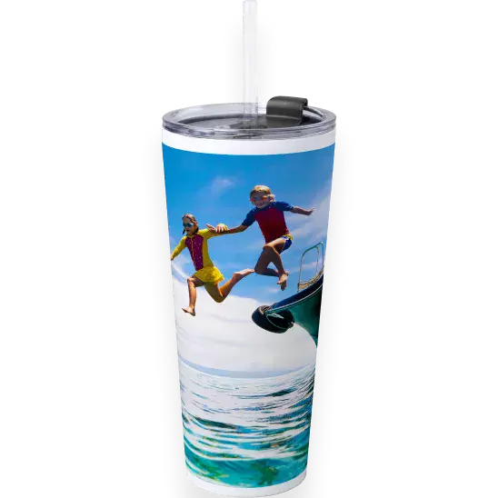 Tumbler with straw, 33oz