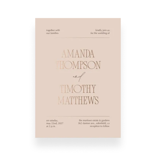 Minimal Lines Invitation